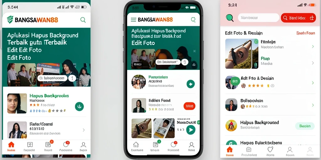 Antarmuka intuitif aplikasi Hapus Background BANGSAWAN88 yang memudahkan pengguna.