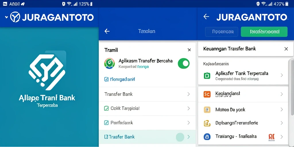 Antarmuka aplikasi JURAGANTOTO untuk transfer bank yang user-friendly.