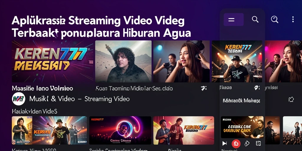 Tampilan antarmuka KEREN777 yang menarik dan mudah digunakan untuk Streaming Video.