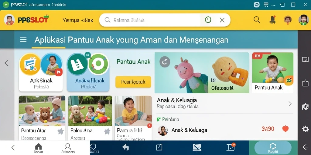 Tampilan antarmuka utama PP8SLOT untuk memantau anak.