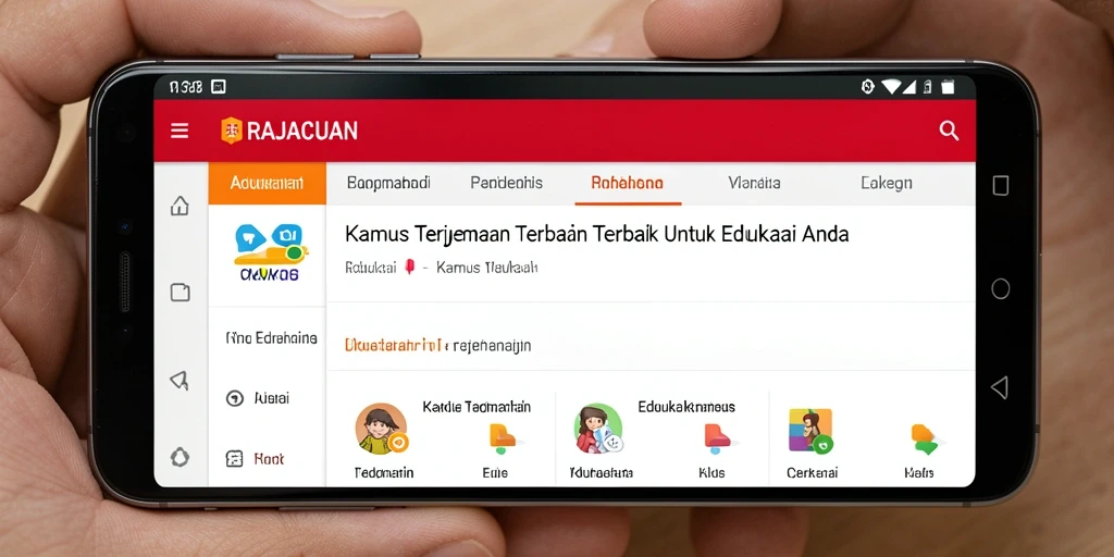 Tampilan antarmuka aplikasi RAJACUAN yang user-friendly dan fungsional.