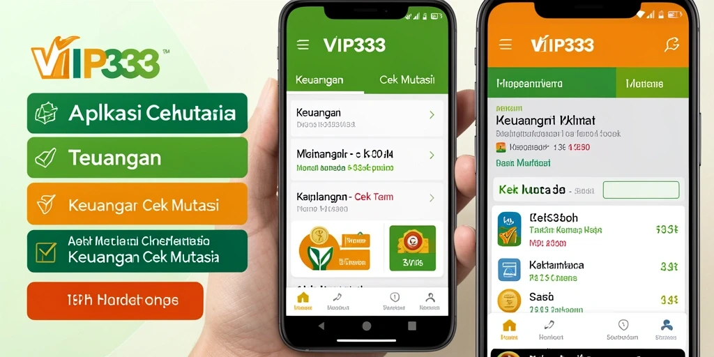 Tampilan antarmuka aplikasi VIP333 untuk Cek Mutasi.
