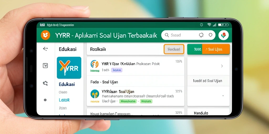 Antarmuka aplikasi YYRR yang memudahkan pengguna untuk belajar.